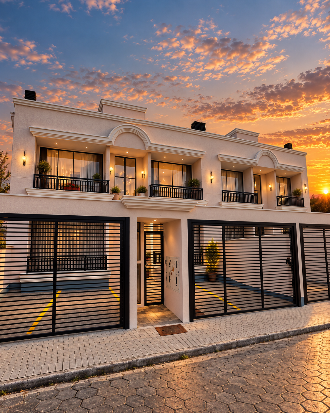 Fachada do empreendimento Residenciais Ilha de Creta e Ilha de Karpathos